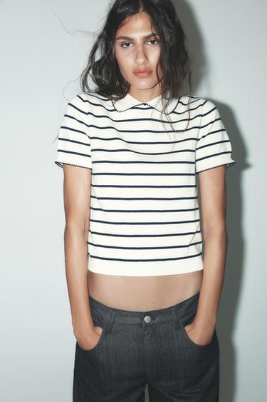 TOP DE MALHA VIVOS - listrado da Zara