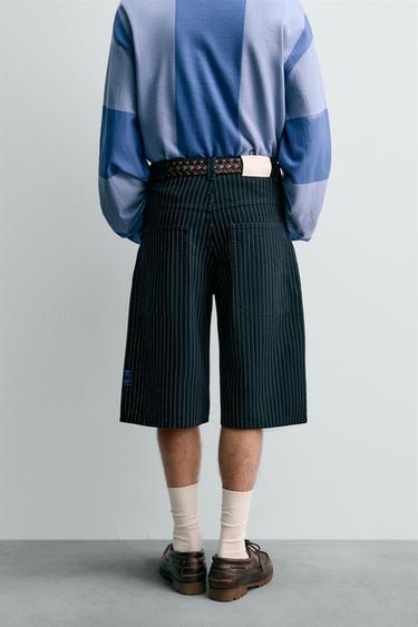SHORT COUPE AMPLE RAYURES CHAMPION ® X ZARA - Bleu de Zara - Image 1