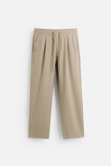 PANTALÓN CINTURA JOGGER RELAX FIT - Beige de Zara