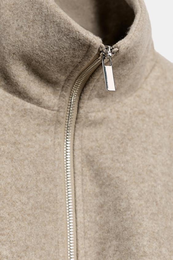 SOFT BOMBER JACKET - Beige by Zara - Image 6