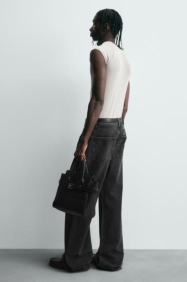 BELTED HANDBAG - Black by Zara