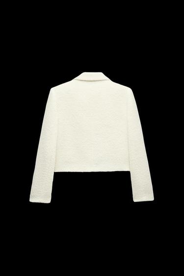 SHORT BOUCLÉ JACKET - Ecru by Zara