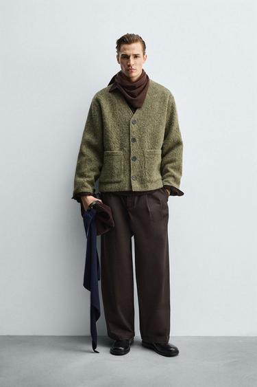 RELAXED FIT CARDIGANA EHUNDURAREKIN - Vigoré berdea, Zara-rena - Irudia 0