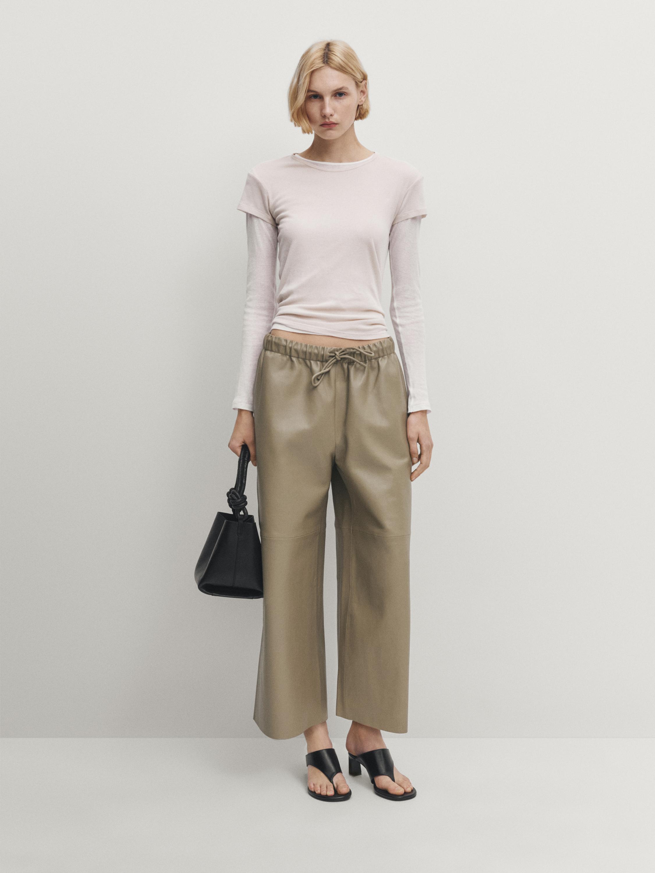 Best 25+ Deals for Green Zara Leather Pants
