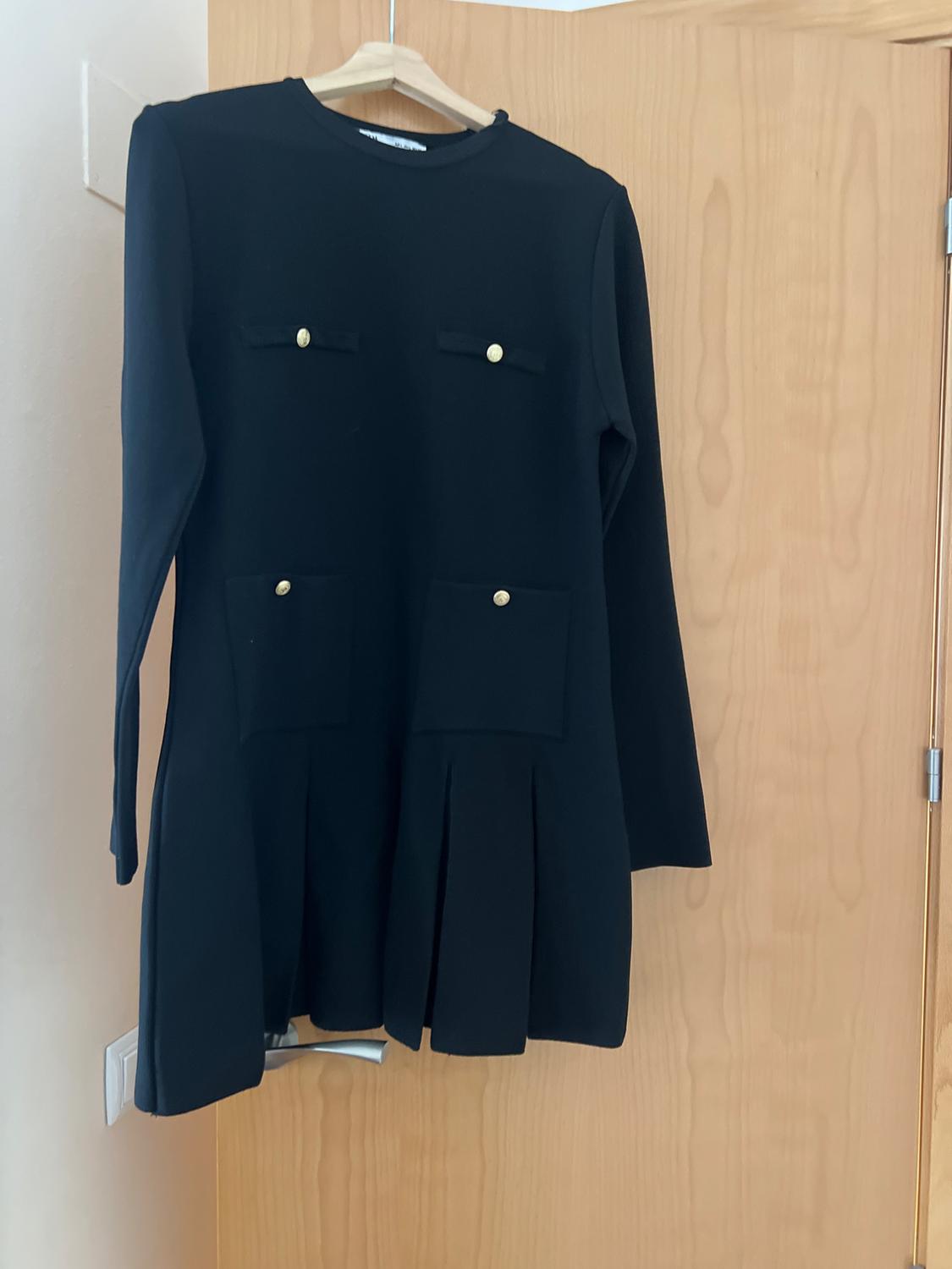 SHORT PLEATED KNIT DRESS - Image 3