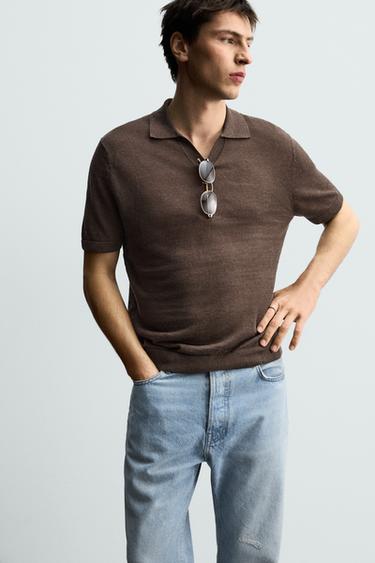 POLO REGULAR FIT 100% LIN - Marron de Zara - Image 4