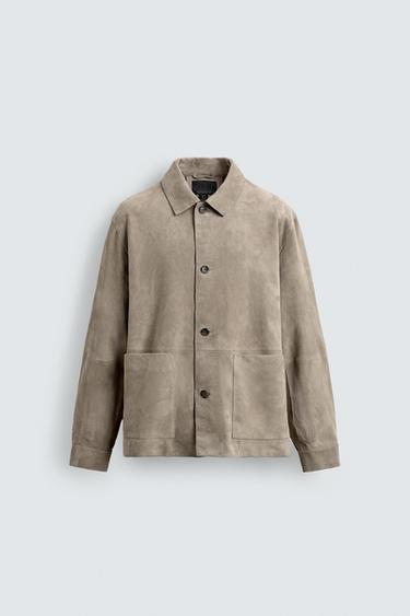 SUEDE LEATHER JACKET - Sand by Zara - Image 7