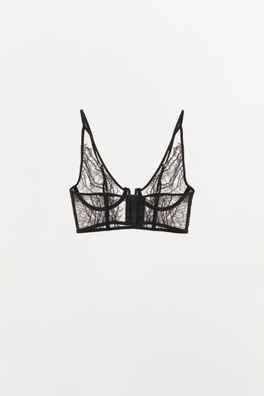 CORSET À ARMARTURES EN DENTELLE ÉDITION LIMITÉE - Noir de Zara - Image 4