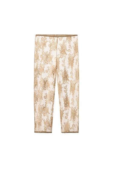 LACE LEGGINGS - Golden by Zara