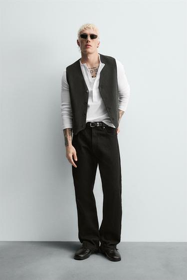 LIMITED EDITION STRUCTURED WAISTCOAT - Greenish by Zara - Image 0
