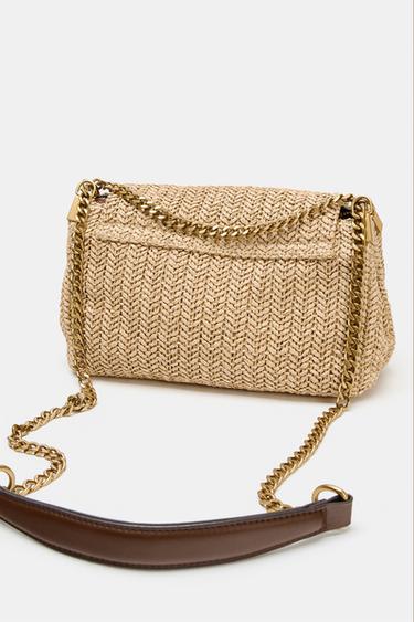 METALLIC CHAIN CROSSBODY BAG - Light beige by Zara - Image 3