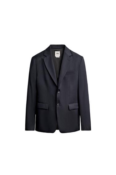BLAZER TRAJE 100% LANA - Marino de Zara