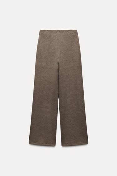 SOFT RIBBED TROUSERS - camel by Zara - Image 5
