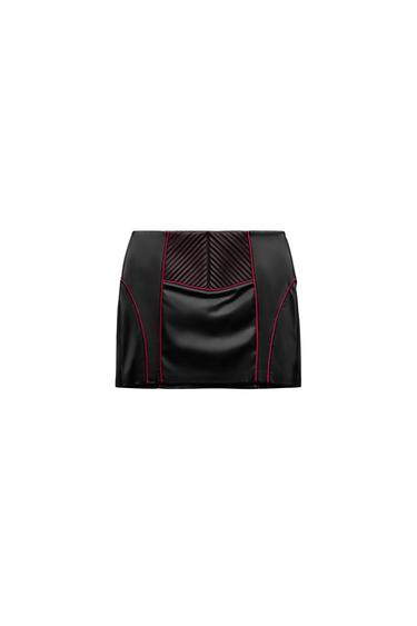 FAUX LEATHER MINI SKIRT