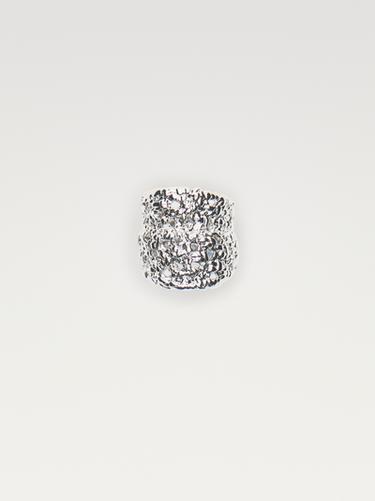 Zara Wide plaited ring - Silver