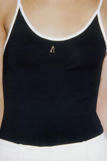 ZA STRAPPY BODYSUIT - Navy blue by Zara - Image 8