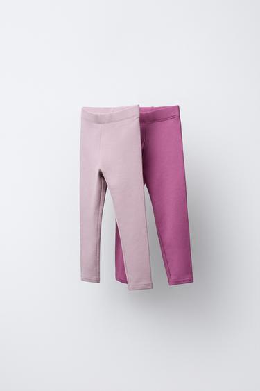 PACK DOS LEGGING BÁSICOS - Rosa / Lila de Zara