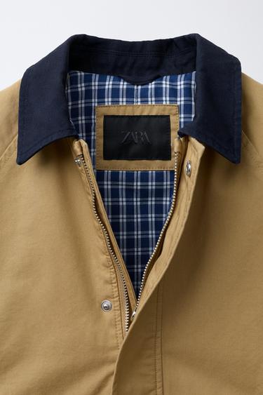 BLOUSON COL CONTRASTE - Marron clair de Zara - Image 6