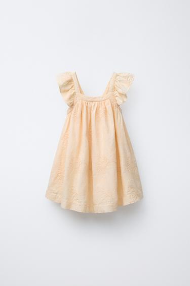 VESTIDO BORDADO FLORES - Mantequilla de Zara