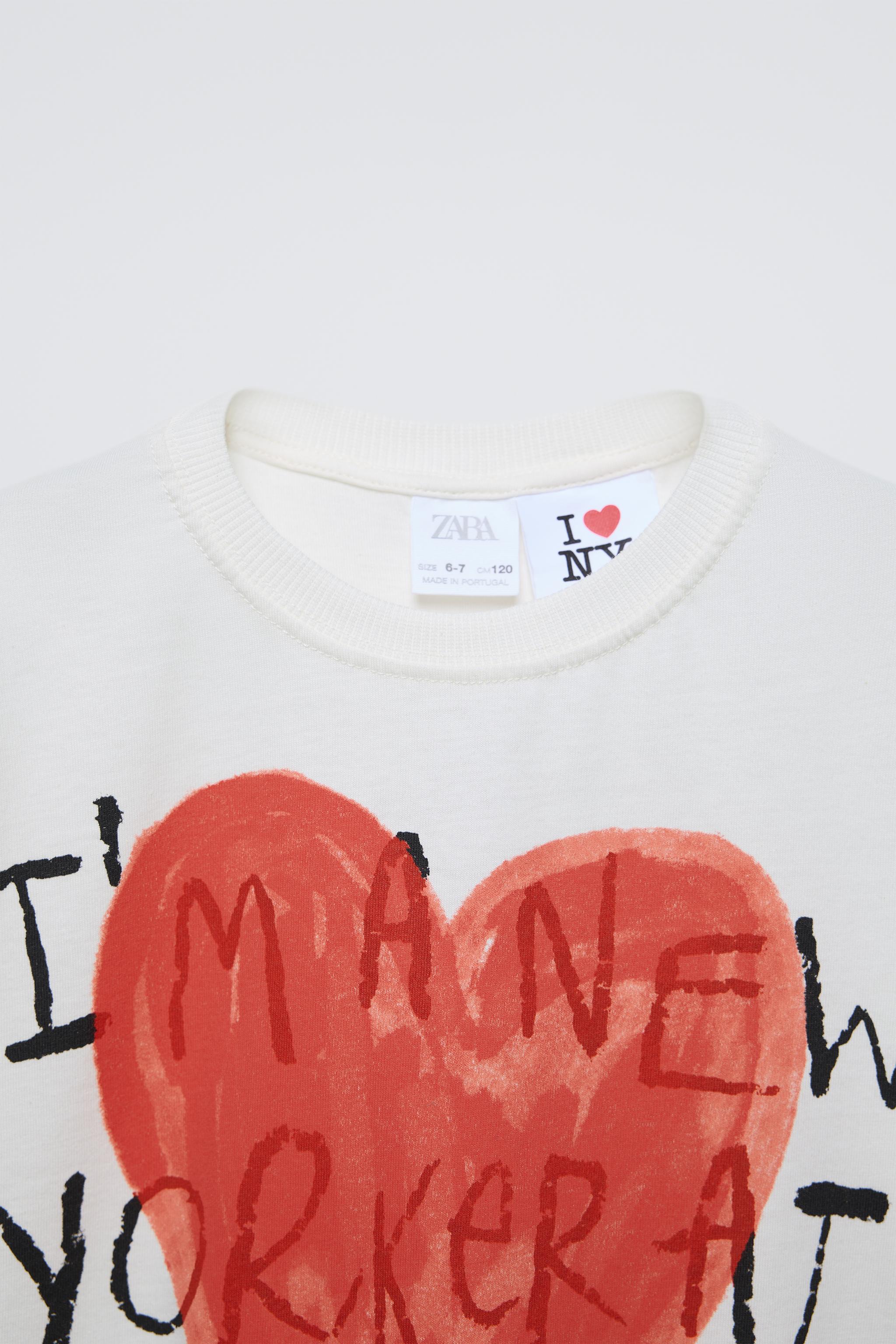 ★ドイツ発*ZARA*新作*I LOVE NEW YORK Tシャツ/WHITE★ I LOVE NY ® T-SHIRT - Oyster-white | ZARA New Zealand