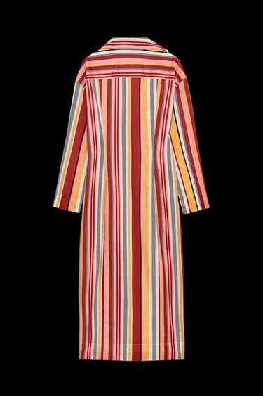 VESTIDO CAMISERO RAYAS ZW COLLECTION - Multicolor de Zara