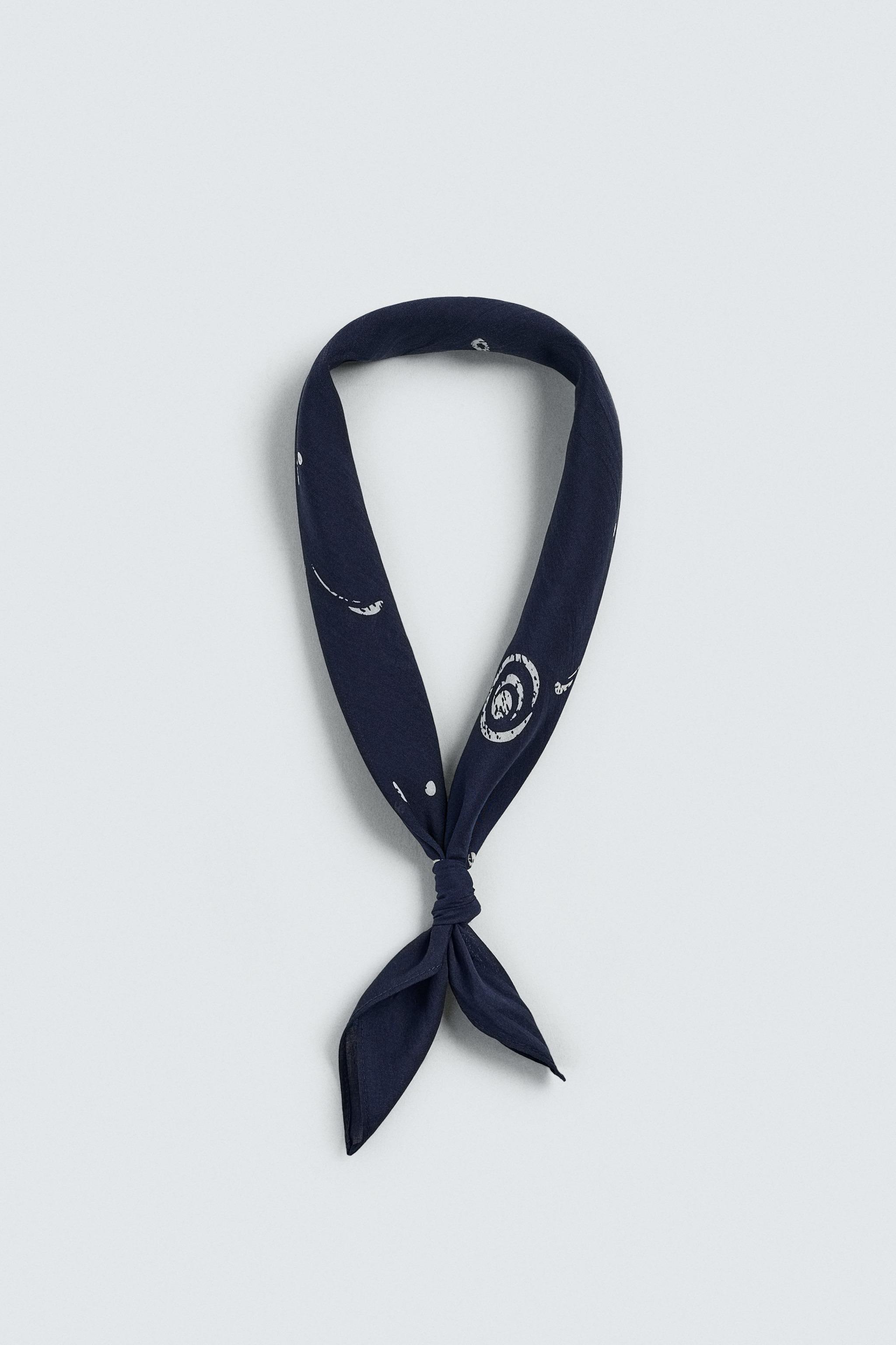PAISLEY PRINT BANDANA - Navy blue | ZARA Singapore