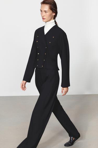 BLAZER BOTOI URRE-KOLOREDUNA, ZW COLLECTION - Beltza, Zara-rena