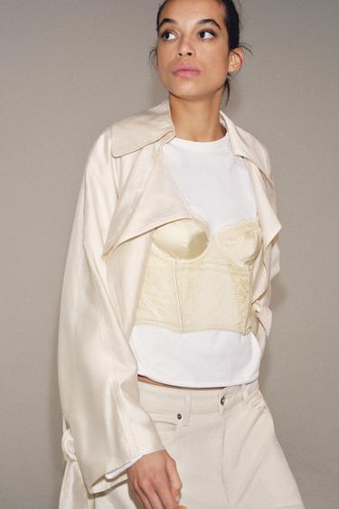 CORSET BIMATIÈRE EN DENTELLE - Vanille de Zara - Image 7