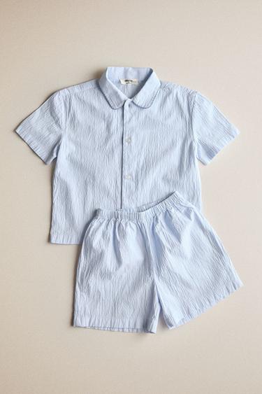 CHILDREN'S SHORT PYJAMAS - Light blue by Zara
