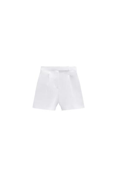 HIGH-WAIST BERMUDA SHORTS WITH DARTS