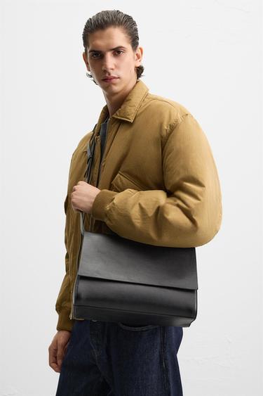 CROSSBODY BAG WITH FOLDOVER FLAP - Black by Zara - Image 0