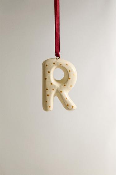 LETTER R CHRISTMAS TREE DECORATION - Green by Zara - Image 0