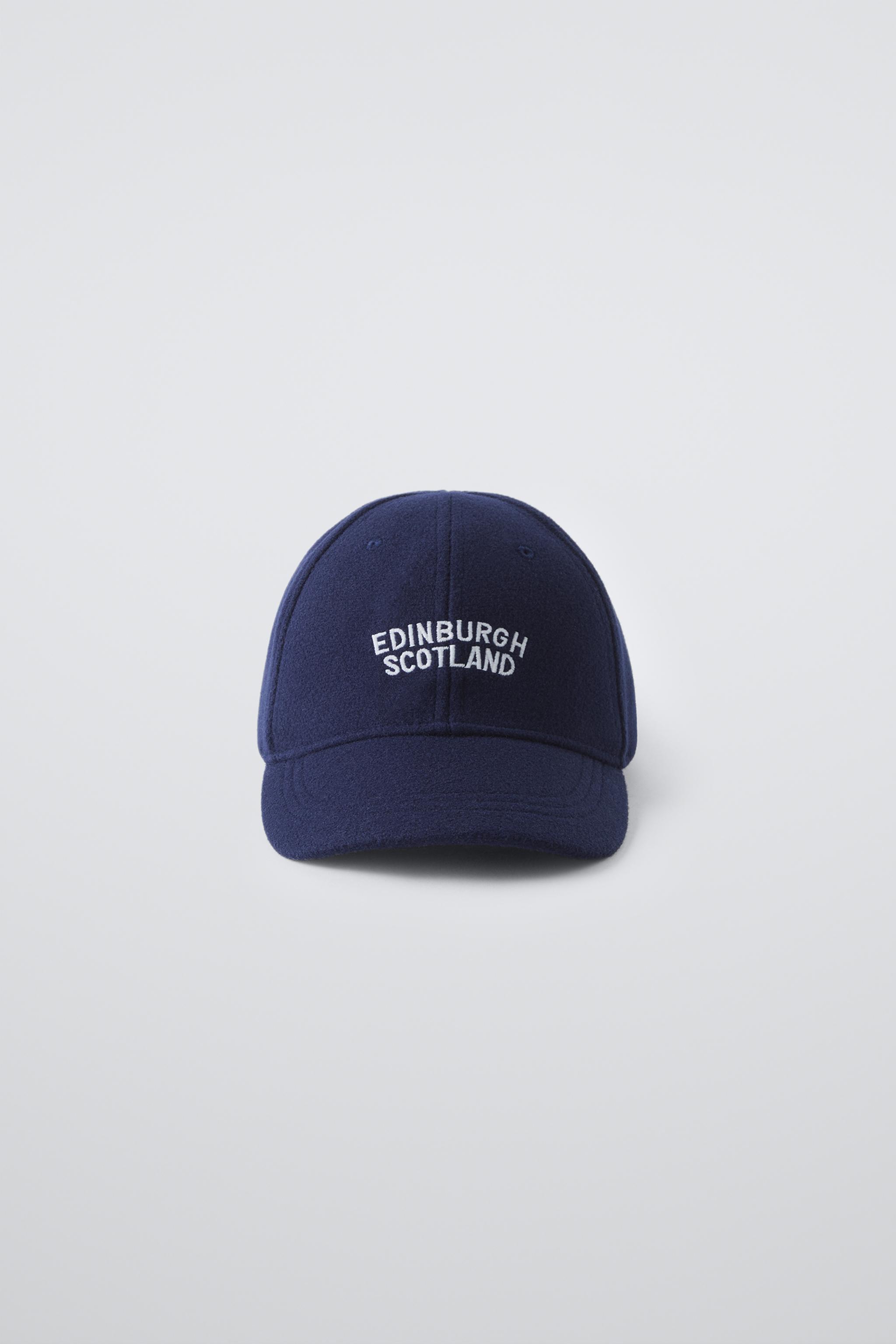 EMBROIDERED TEXT CLOTH CAP - Sand | ZARA United States