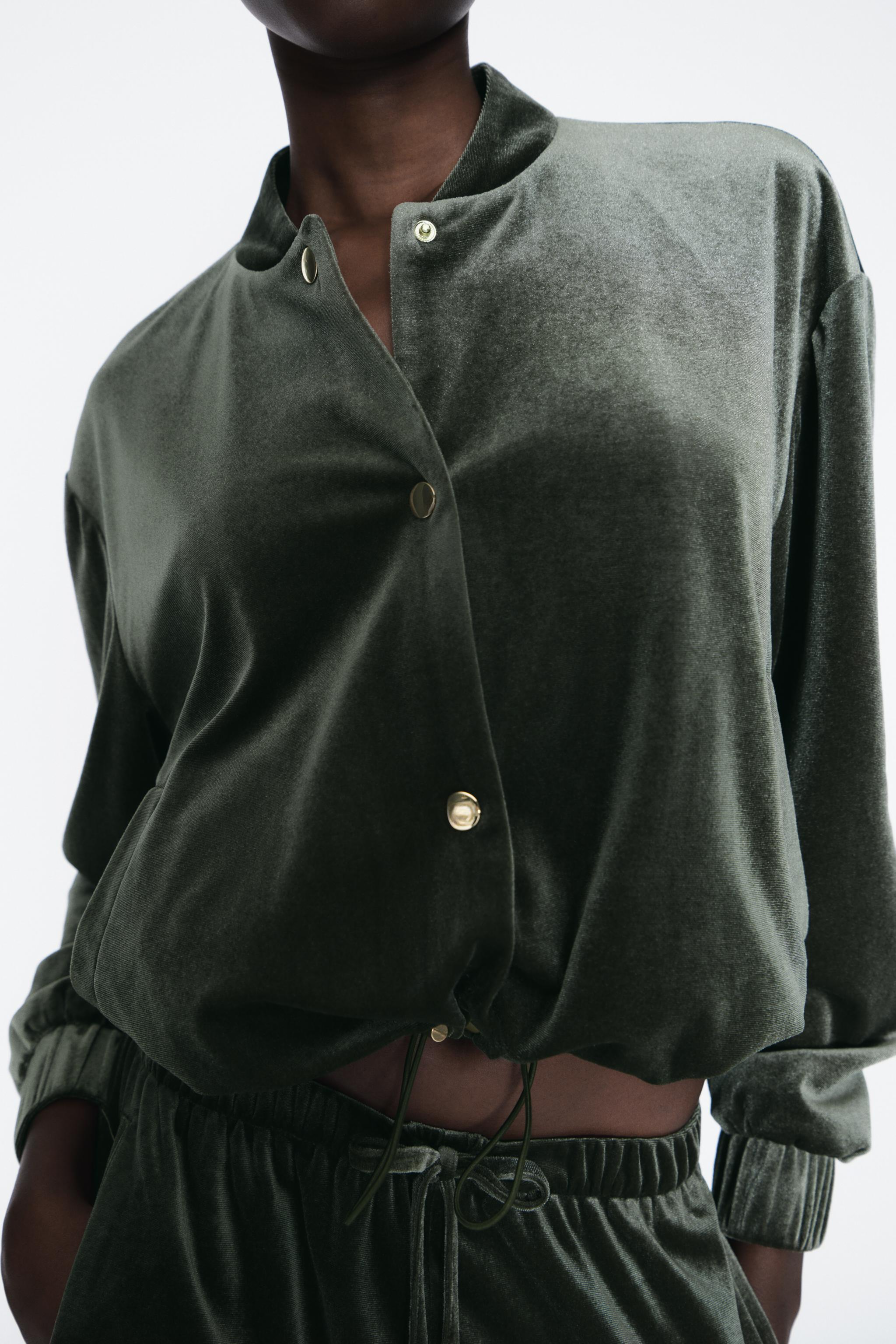 BLOUSON BOMBER EN VELOURS