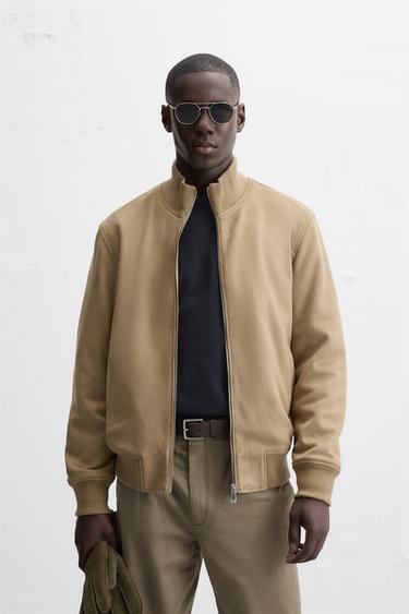 FAUX SUEDE JACKET - Beige by Zara