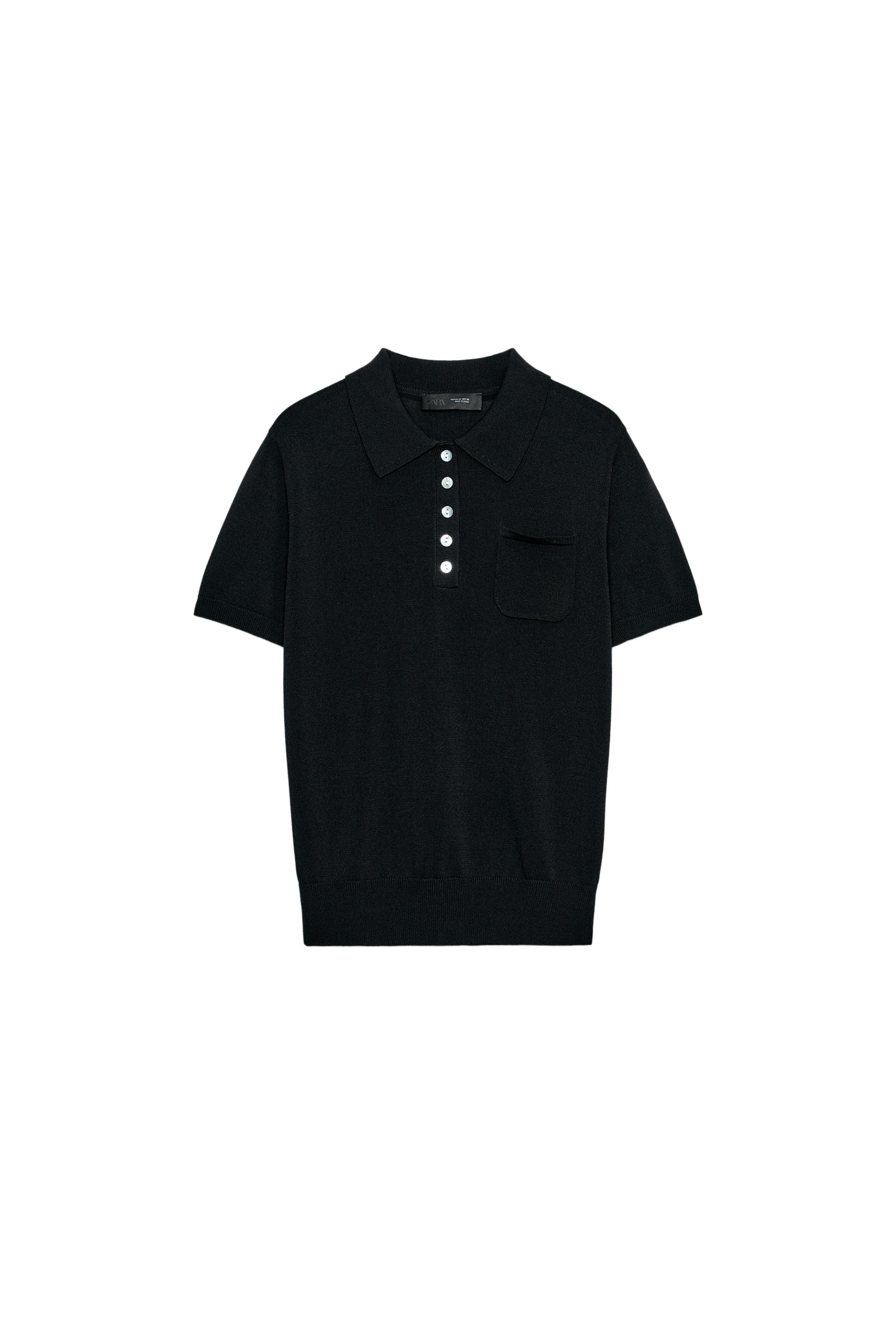 SHORT SLEEVE KNIT POLO SHIRT - White | ZARA United States