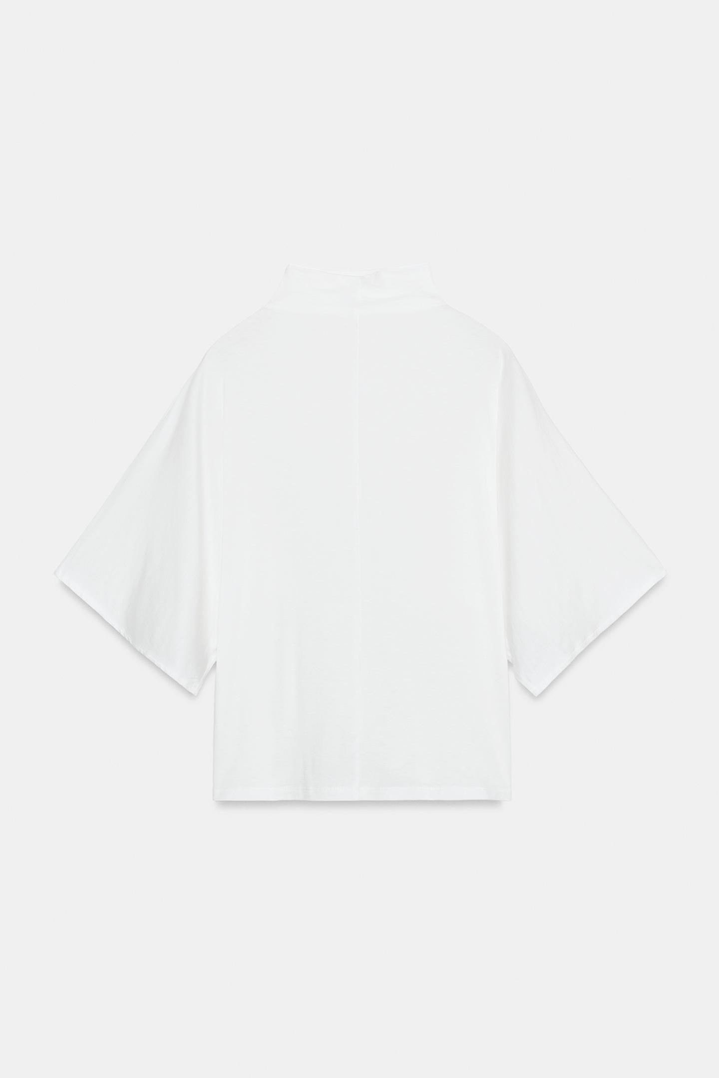 Женский топ Zara High Collar Top, цвет: Белый — фото 5