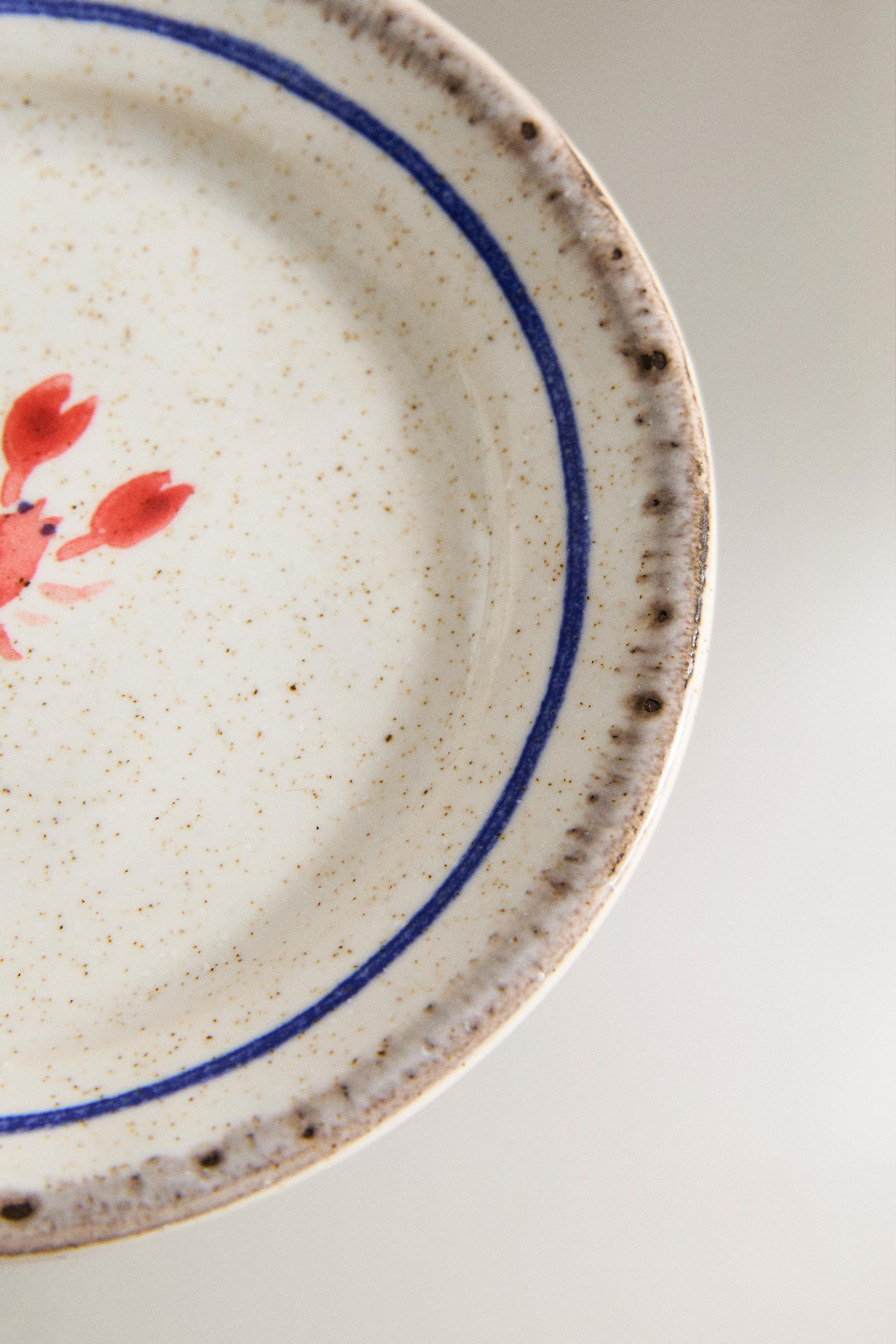 STONEWARE FISH SIDE PLATE