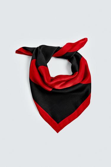 FOULARD SILHOUETTE MICKEY MOUSE HARRY LAMBERT FOR ZARA X DISNEY - Rouge / Noir de Zara - Image 1