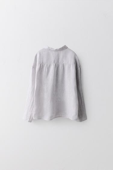 Zara 2-5 YEARS / LIMITED EDITION 100% LINEN STRIPED SHIRT - striped