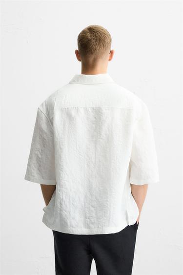 STRIPED JACQUARD SHIRT - White by Zara - Image 2