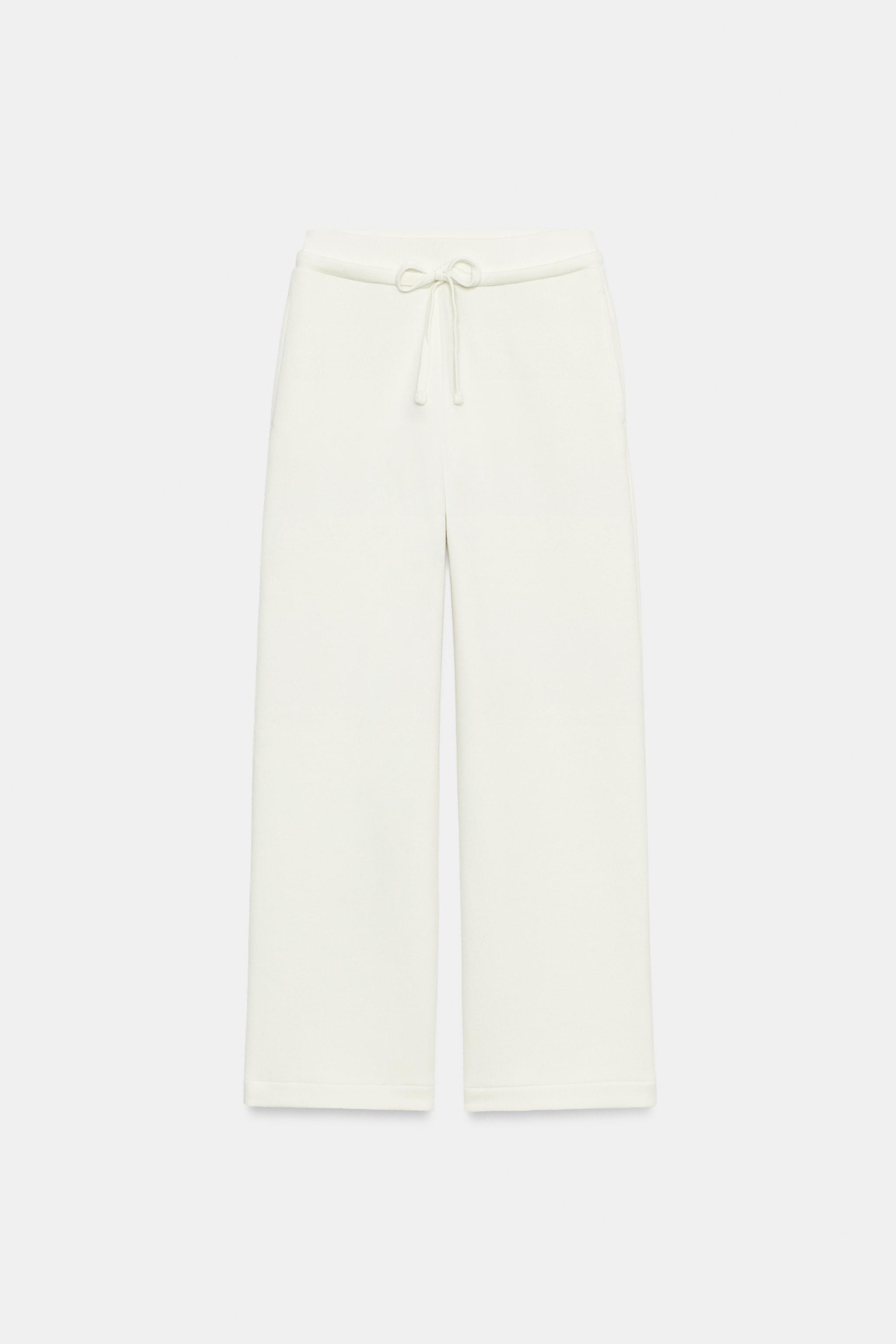 PANTALON EN MOLLETON À CORDONS