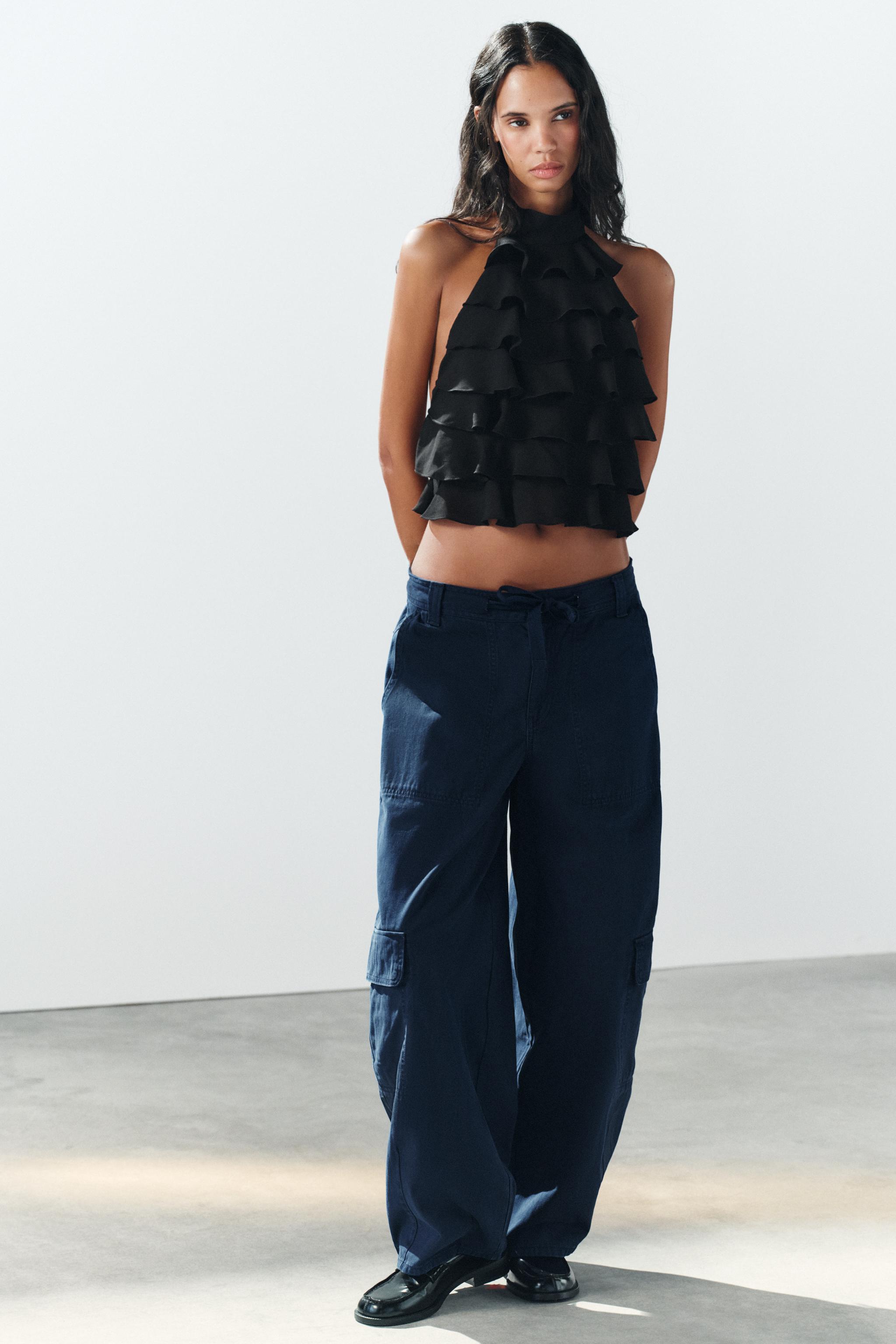 Zara Georgette Halter Top