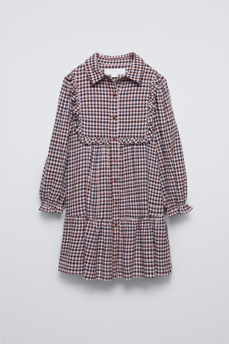 チェック ワンピース - キャラメル | ZARA Japan / 日本