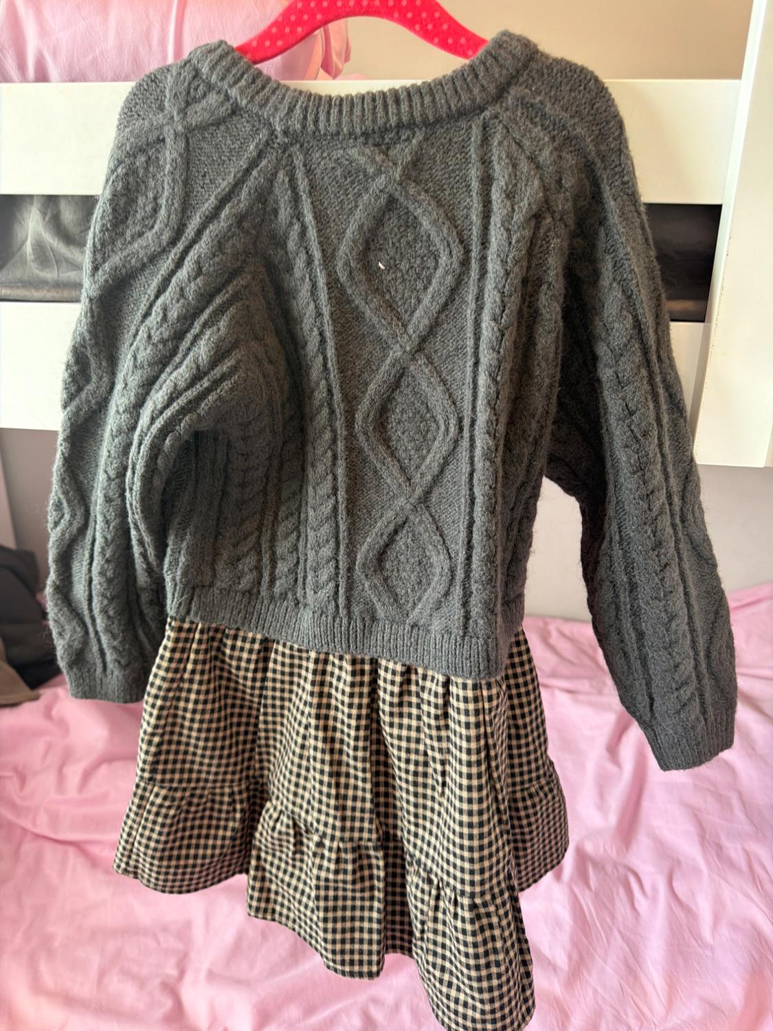 CHECKED KNIT DRESS - Image 5