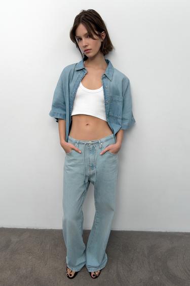 СВОБОДНЫЕ ДЖИНСЫ TRF — ГОЛУБОЙ от Zara