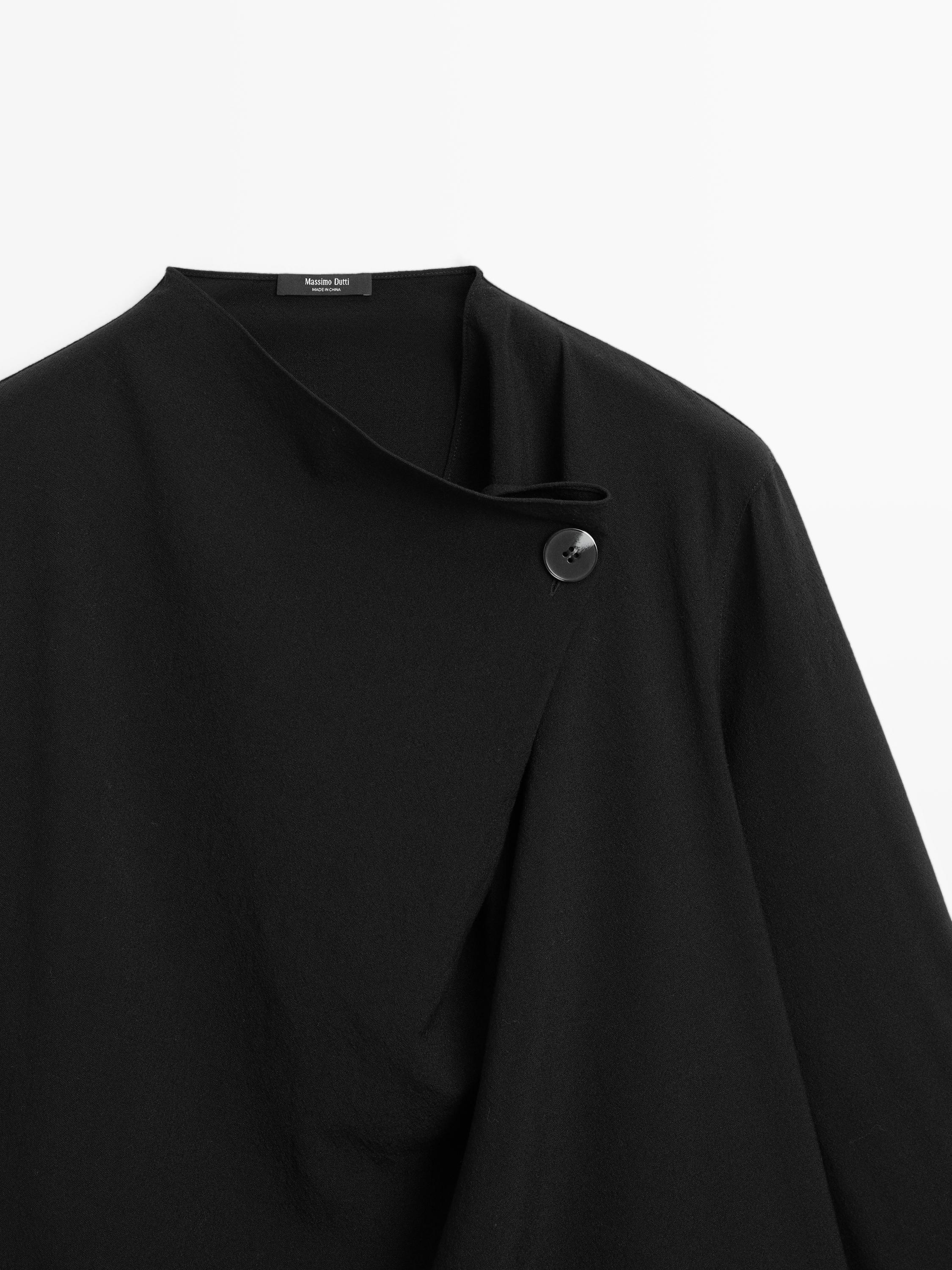 Chemisier croisé avec bouton