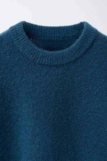 PULL EN MAILLE DOUCE LAINE - Bleu roi de Zara - Image 2