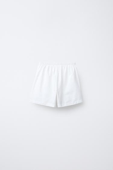 BERMUDA FANTAISIE FLEURS - Blanc de Zara - Image 1