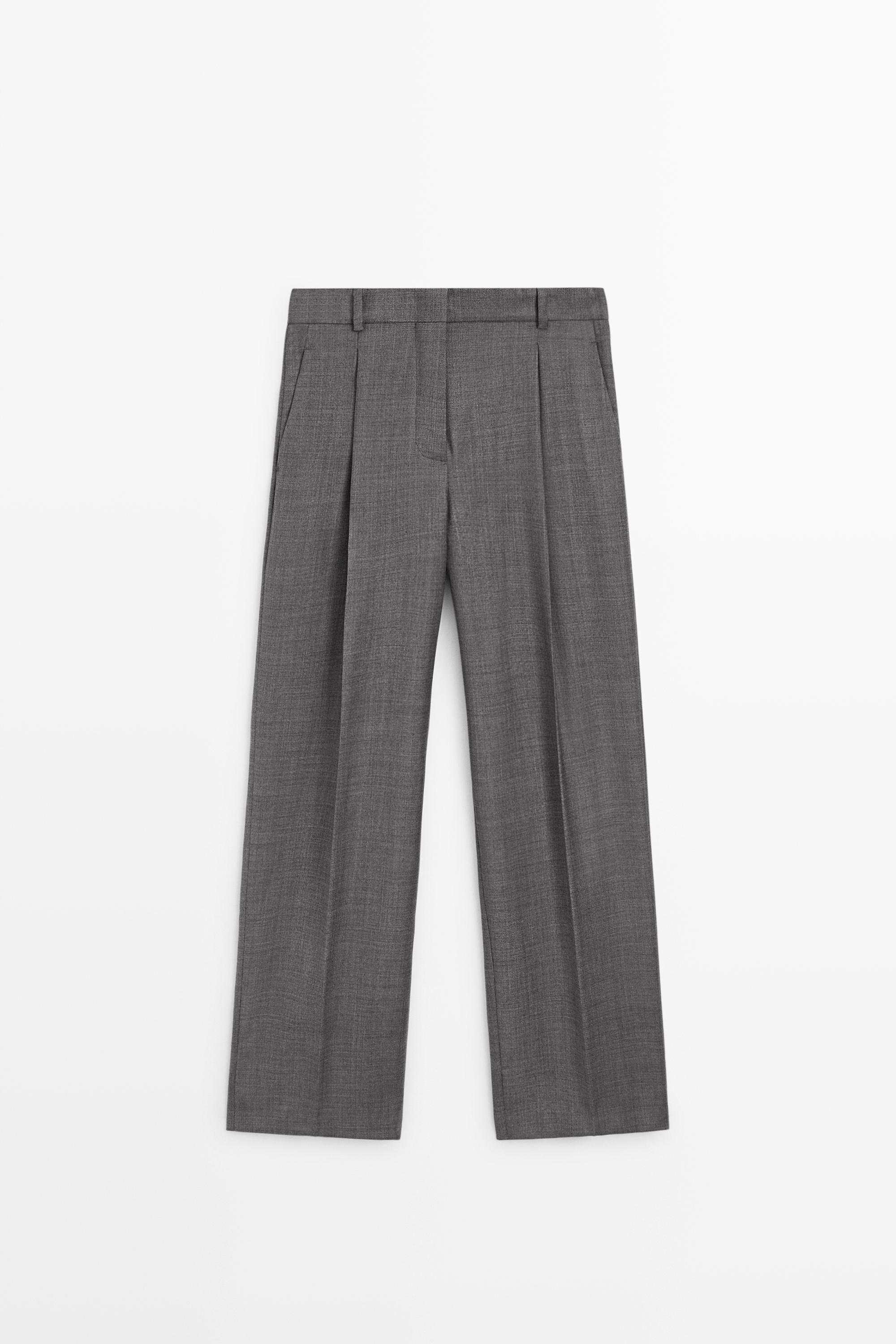 100% wool suit pants